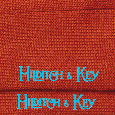 Short Burnt Orange Heavy Sports Wool Socks