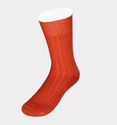 Short Burnt Orange Heavy Sports Wool Socks