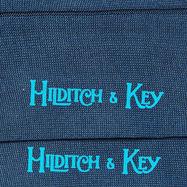 Short Plain Blue Cotton Socks
