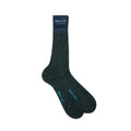 Short Plain Dark Green Cotton Socks
