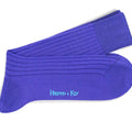 Short Plain Violet Cotton Socks