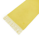 Yellow 100% Cashmere Scarf With Embroidary