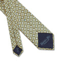 Yellow Diamonds & Squares Printed Silk Tie